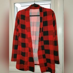 Cardigan, Buffalo plaid